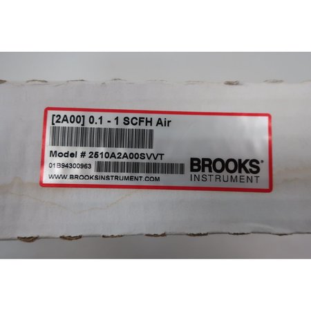Brooks 2510A2A00Svvt 0-1Scfh Variable Area Flow Meter 2510A2A00SVVT